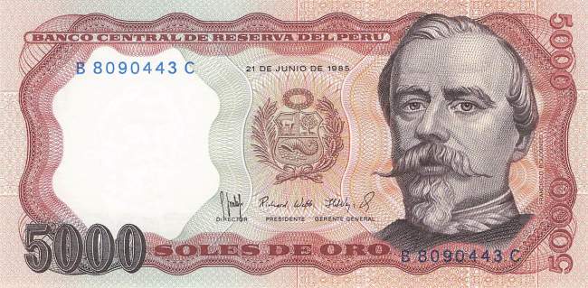 5000 Soles de Oro 1985